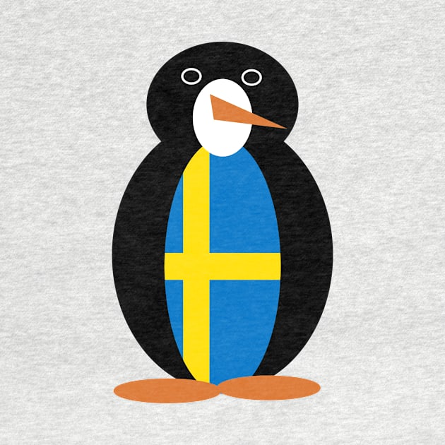 Swedish Flag Penguin by AuntieShoe